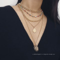 ювелирные изделия женщин ожерелья звезды монетки раковины цепи шарма diy, изготовленные на заказ позолоченные ювелирные изделия oem